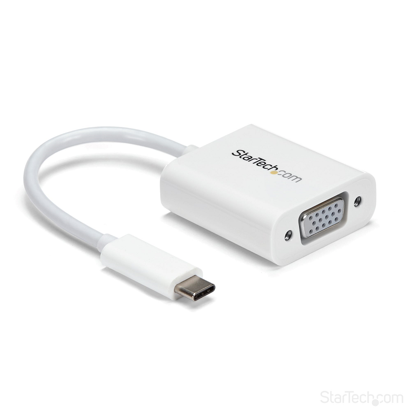 StarTech CDP2VGAW USB-C to VGA Adapter - White 